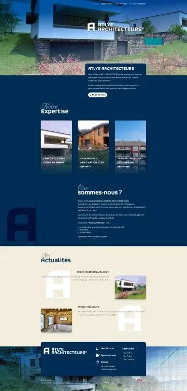 atlye-architecteurs.fr : site internet réalisé par Créatiic