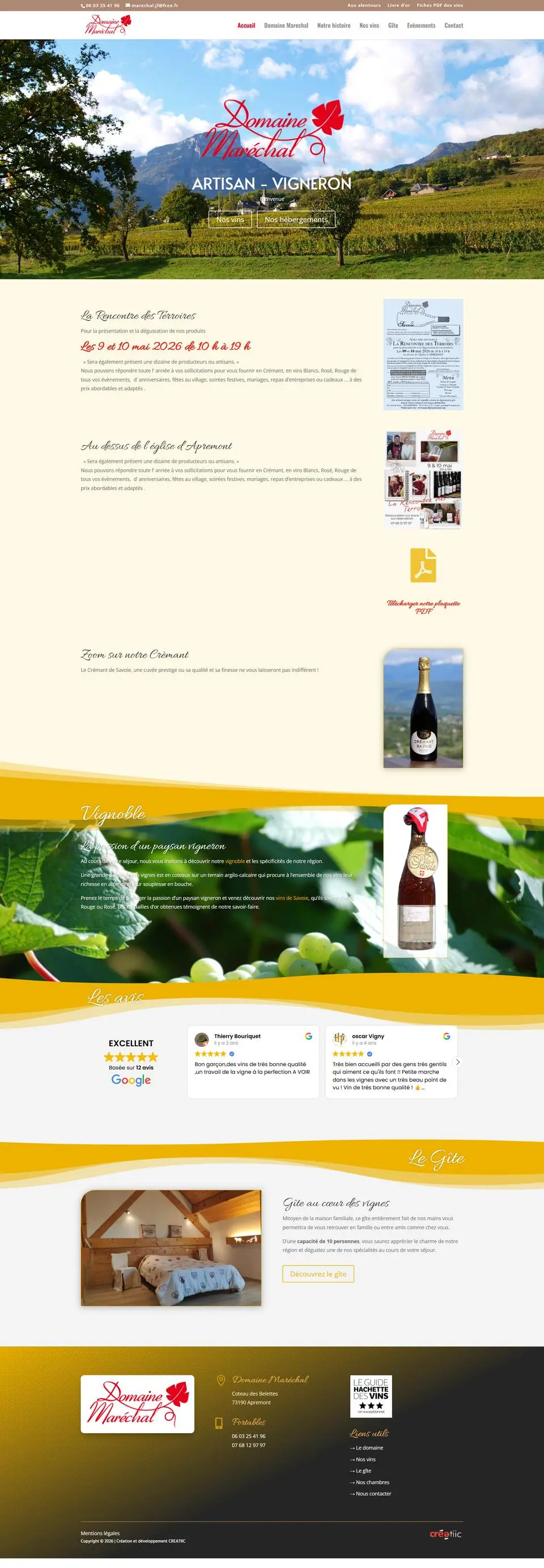 marechal-apremont.com : site internet réalisé par Créatiic