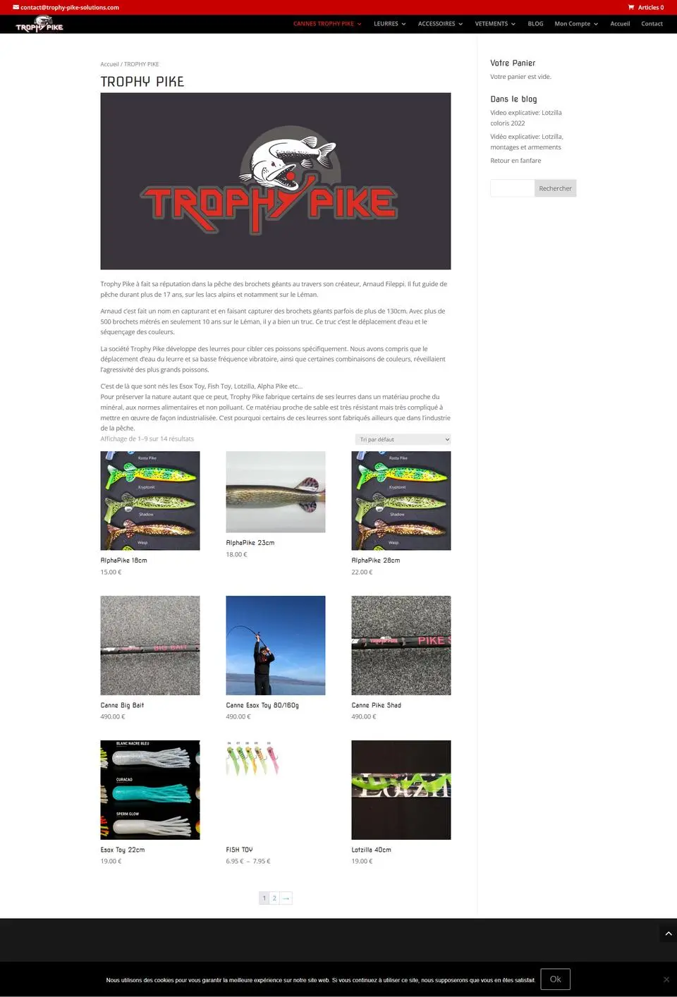 trophy-pike-solutions.com : site internet réalisé par Créatiic