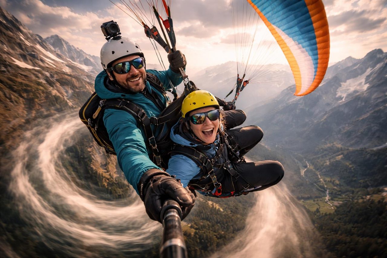 Parapente biplace
