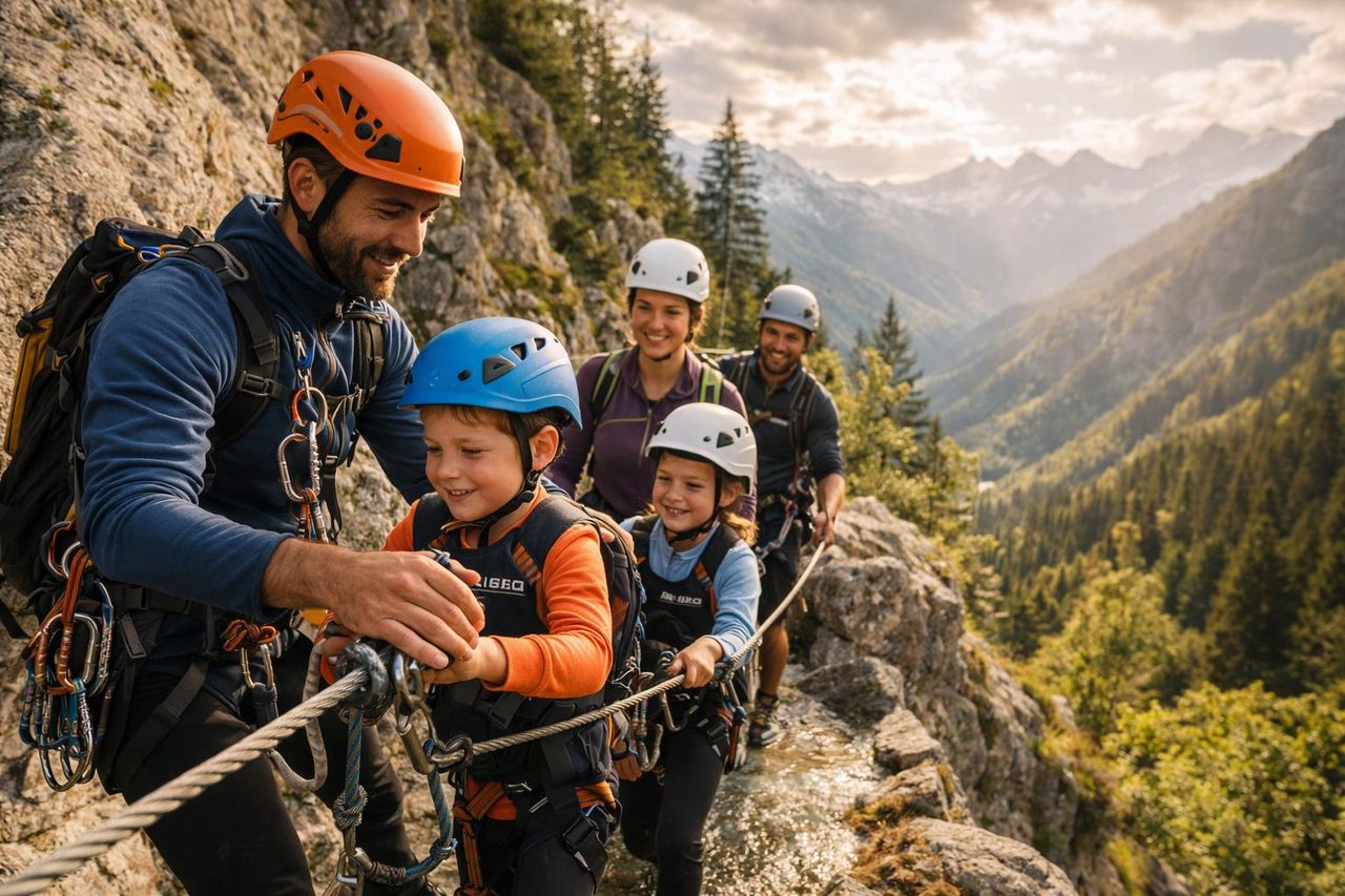 Via ferrata en famille